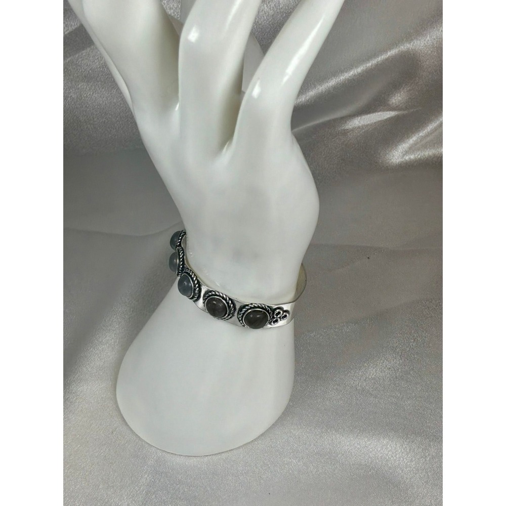 Labradorite Multi-Stone Adjustable‎ Cuff 🌙✨ - Picture 2 of 4